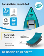 NEW OCEANBROAD V1 Inflatable Sit-in Kayak, with Paddles