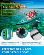 NEW OCEANBROAD V1 Inflatable Sit-in Kayak, with Paddles