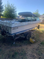 19’2”. 1976 Glassply 165 Mercruiser comes with 2 trailers