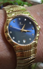 CYMA Ladies Blue Face Diamond Watch