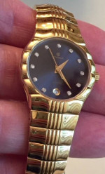 CYMA Ladies Blue Face Diamond Watch