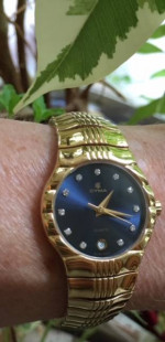 CYMA Ladies Blue Face Diamond Watch