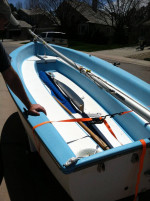 Capri 14 on Dilly Trailer - day sailor