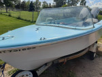 Classic Lee Craft dual motor boat