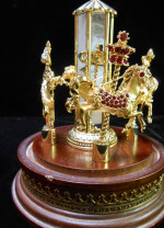 Franklin Mint Carousel 4 Horse Brooch Pins