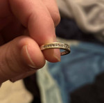 14k White Gold wedding band