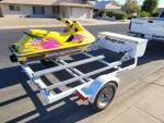 Snap On dbl Jet Ski Trailer, Weather Guard Box, new Bunks, Chrome Rims