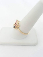 Tanzanite & Topaz Butterfly Ring 10K 2.5 Grams Retail Price $800