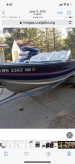89, 17 foot spectrum, aluminum boat, with 50 hp force engine