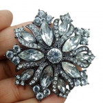 Brilliant Statement Gunmetal Rhinestone