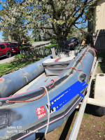 Inflatable Boat withe Motor and Trailer