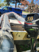 Inflatable Boat withe Motor and Trailer