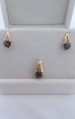 Mystic Topaz Pendant/Earring Set 10K 2.4 Grams Retail Price $499