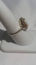 1.25 Carat Opal & Diamond 14K 3.3 Grams Retail Price $1250