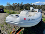 11’ Avon Rib with Yamaha 25hp 4 stroke trailer