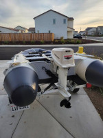 INFLATABLE BOAT, MOTOR, TRAILER