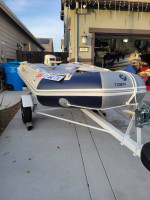INFLATABLE BOAT, MOTOR, TRAILER