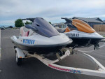 Pr. (2) Kawasaki STX 12F 3-Seat 4-Stroke Jetskis + Trailer