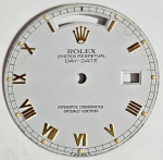 Rolex - Rare - Oyster Perpetual Day-Date White Dial with Skinny Roman