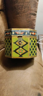 Hand painted wooden box