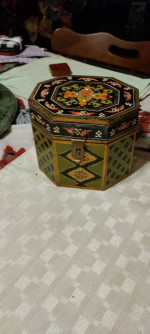 Hand painted wooden box