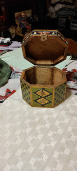 Hand painted wooden box