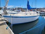 Sail Boat & Monterey Harbor Slip