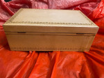 Vintage Antique MELE 4 Tier Jewelry Lock Box Red Velvet 1950s / 60s