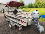 16ft aluminum smokercraft NEW 50HP Honda with 61HRS NEW MINN KOTA