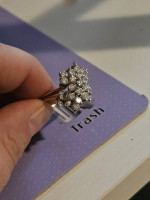 Vintage waterfall diamond ring