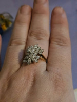 Vintage waterfall diamond ring