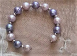 Bracelet Pearl Sterling Cuff -Honora Shades of Purple