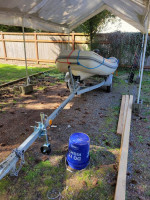 10ft AB RIB practically new 9.9 4 Stroke and New EZ Loader Trailer
