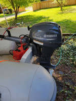 10ft AB RIB practically new 9.9 4 Stroke and New EZ Loader Trailer