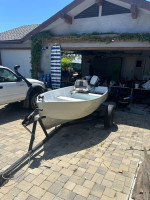 12 foot aluminum boat and trailer