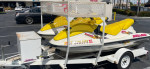 2- Sea Doo GTI Jet Skis 3 Seaters Custom Zieman Double Trailer GTX GSX