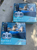 Intex River Run 1 or 2 Single or Double Raft New In Box Float Pool
