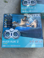Intex River Run 1 or 2 Single or Double Raft New In Box Float Pool