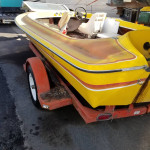 Old boat and trailer