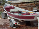 16 foot Slide Rite Fiberglass Wide Bottom Drift Boat