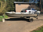 ‘96Spectrum 14’ aluminum  boat with Honda 8 HP motor