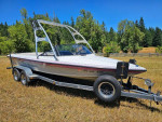 1994 Ski Sanger 20 DX II Wake Board Boat 400 Orig Hours Double Trailer
