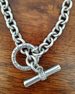 16" sterling silver Slane toggle chain necklace
