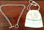 16" sterling silver Slane toggle chain necklace