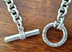 16" sterling silver Slane toggle chain necklace