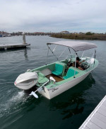 1961 Glasspar Marathon VTG with trailer runabout ski fish boat