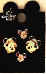 NEW 2 Sets of Disney Mickey Mouse Stud Earrings