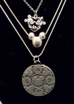 Set of 3 Disney Mickey Mouse Necklaces 18"