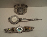 3 Silver Watches w/New Batteries
