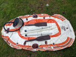 Vintage Orange Creamsicle Floatie Inflatable Raft Floaty Complete Set!